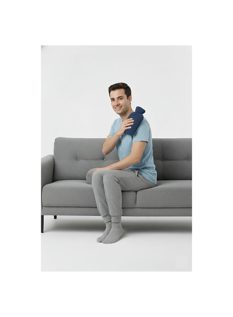  جرانزيا قِربة مياه ساخنة غير كهربائية بغطاء ناعم مناسبة للبيت أو الشغل أو السفر - Image 2